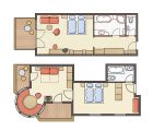 Großzügiges Familienzimmer mit Wohnbereich, Zimmer mit Verbindungstür möglich!